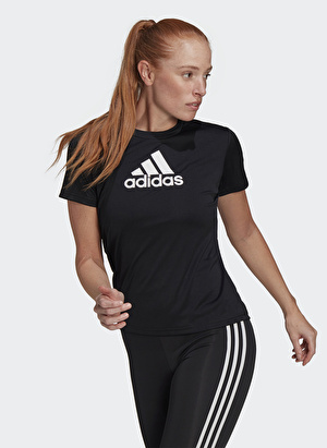 adidas Bisiklet Yaka Siyah - Beyaz Kadın T-Shirt GL3820 W BL T