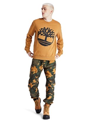 Timberland O Yaka  Regular Fit Baskılı Sarı Erkek Sweatshirt  -  TB0A2BJ8P571 YC Core TreeLogo Sweat