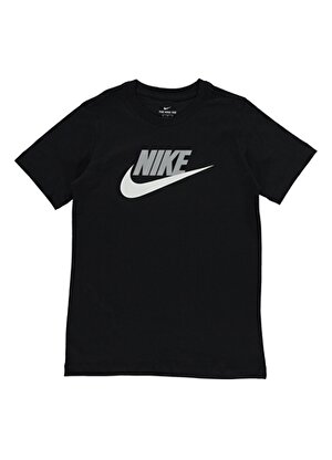 Nike Çocuk Siyah Bisiklet Yaka T-Shirt AR5252-013 B TEE FUTURA ICON TD  