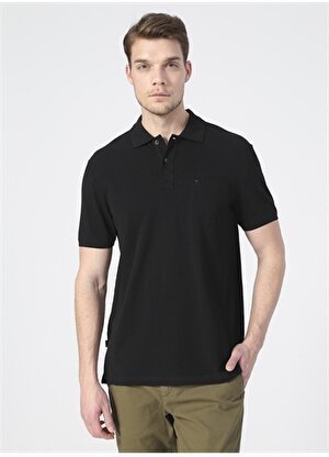 Pierre Cardin Polo Yaka Düz Siyah Erkek Polo T-Shirt EARTH-R