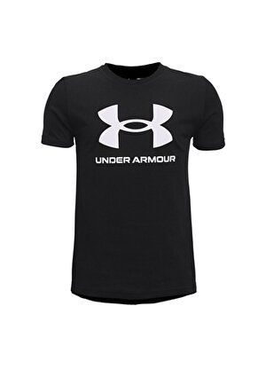 Under Armour Siyah Erkek Çocuk O Yaka Kısa Kollu Bol Kesim T-Shirt UA Sportstyle Logo SS   
