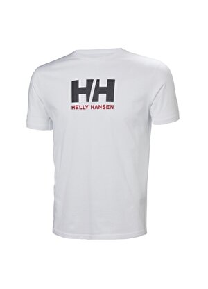 Helly Hansen Hh Logo  Bisiklet Yaka Kısa Kollu Normal Kalıp Beyaz Erkek T-Shirt