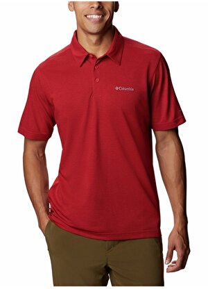 Columbia Düz Kırmızı Erkek Polo T-Shirt AM2996 HAVERCAMP PIQUE POLO