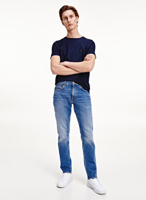 Tommy Hilfiger Straight Mavi Erkek Denim Pantolon