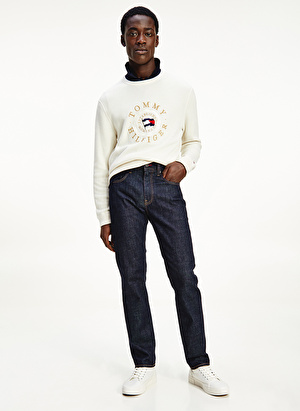 Tommy Hilfiger Normal Bel Normal Paça Straight Mavi Erkek Denim Pantolon