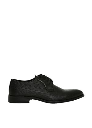 Fabrika Deri Siyah Erkek Klasik Ayakkabı ALIGN