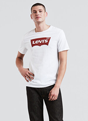 Levis 17783-0315 Graphic Set-In Neck Grap Yuvarlak Yaka Kısa Kollu Baskılı Beyaz Erkek T-Shirt