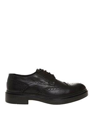 Fabrika Siyah Erkek Deri Klasik Ayakkabı - THEON