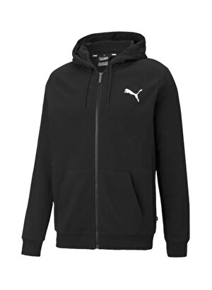 Puma 58670451 ESS Small Logo FZ Hoodie Siyah Erkek Kapüşon Yaka Regular Fit Sweatshirt 