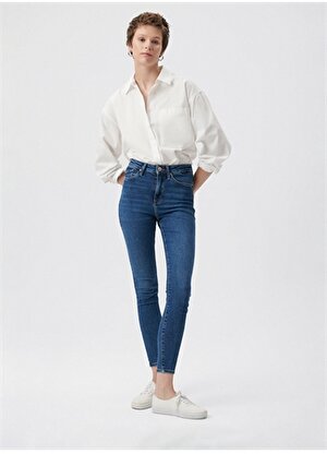 Mavi Yüksek Bel Dar Paça Super Skinny Fit Kadın Denim Pantolon 100980-33687