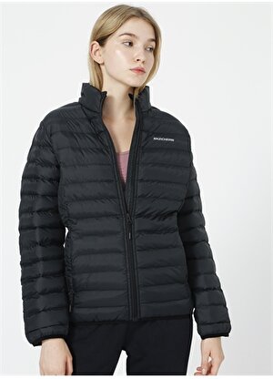 Skechers  Siyah Kadın Kısa Şişme Mont S212273-001 W Essential Jacket