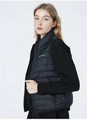Skechers Siyah Kadın Dik Yaka Şişme Yelek S212262-001 W Essential Vest  