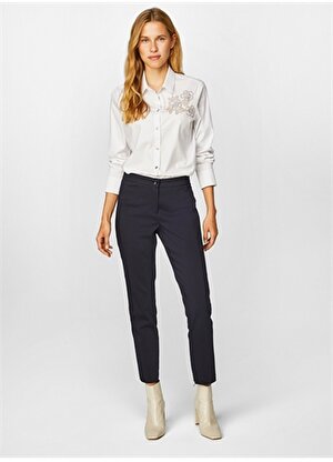 Faik Sönmez Normal Bel Slim Fit Taş Kadın Pantolon B00052