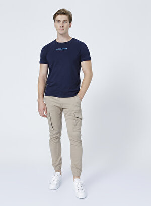 Jack & Jones Dar Paça Krem Erkek Kargo Pantolon 12193754_JPSTPAUL