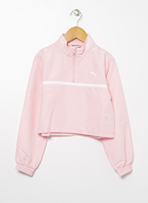 Puma Kapüşon Yaka Düz Pembe Kız Çocuk Eşofman Üstü 58735801 Girls Woven Jacket HZ