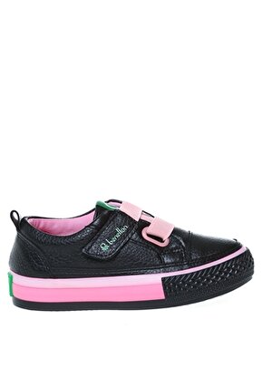 Benetton Siyah - Pembe Erkek Çocuk Yürüyüş Ayakkabısı BN-30441 