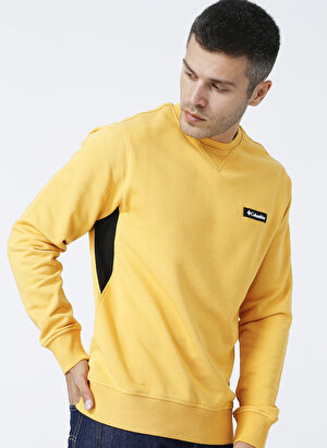 Columbia CS0095 Kapüşonlu Düz Sarı Erkek Sweatshirt