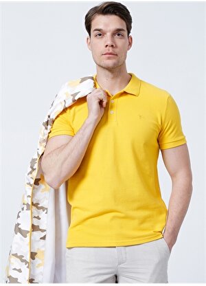 Fabrika   Basic Düz Sarı Erkek Polo T-Shirt  -  BORAMIR-Y