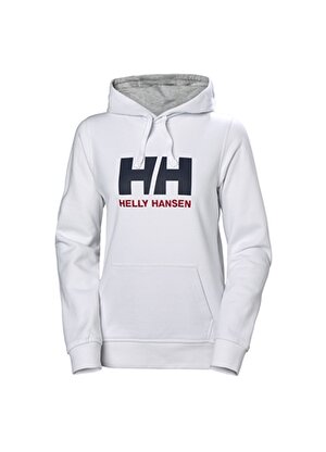 Helly Hansen Beyaz Kadın Kapüşonlu Sweatshirt HH W HH LOGO HOODIE