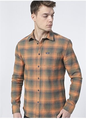 Wrangler Düz Turuncu Erkek Gömlek W5A13BXT2_Flannel Shirt