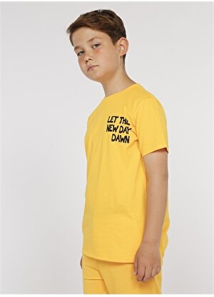 Funky Rocks Baskılı Sarı Erkek Çocuk T-Shirt FUNKY-B04