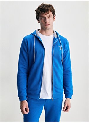 Ucla HILGARD Kapüşonlu  Standart Kalıp  Mavi Erkek Sweatshirt