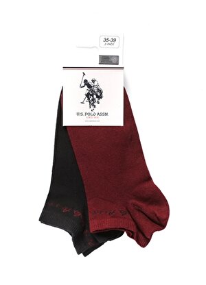 U.S. Polo Assn. Kırmızı Kadın Çorap 2'Lİ PAKET
