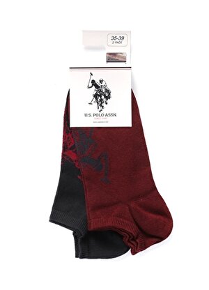 U.S. Polo Assn. Kırmızı Kadın Çorap 2'Lİ PAKETT
