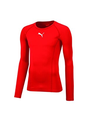 Puma 65592001 Liga Baselayer Tee Ls O Yaka Normal Kalıp Düz Kırmızı Erkek T-Shirt