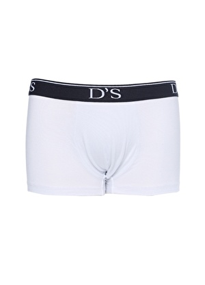 Ds Damat  Normal Kalıp Düz Beyaz Erkek 3''lü Boxer