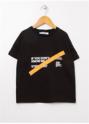Limon Baskılı Siyah Erkek Çocuk T-Shirt STAY BOY