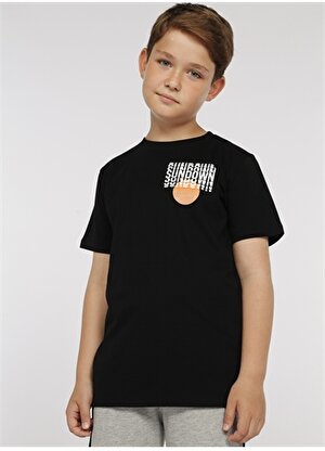 Limon Baskılı Siyah Erkek Çocuk T-Shirt SUN BOY