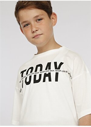 Limon Baskılı Ekru Erkek Çocuk T-Shirt TODAY BOY