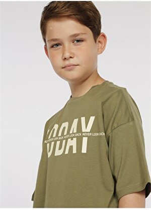 Limon Baskılı Haki Erkek Çocuk T-Shirt TODAY BOY