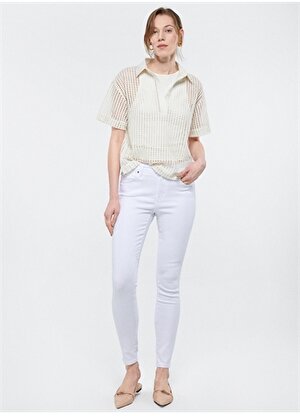 Mavi Skinny Beyaz Kadın Denim Pantolon M100328-81360 TESS White Gold