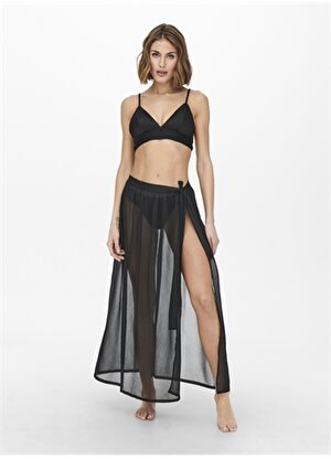 Only Onlmadam Life Beach Skirt  Normal Kalıp Transparan Siyah  Kadın Pareo