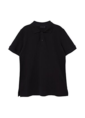 Lmtd Düz Siyah Erkek Çocuk Polo T-Shirt 13201639