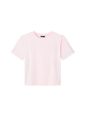 Lmtd Düz Pembe Kız Çocuk T-Shirt 13204083