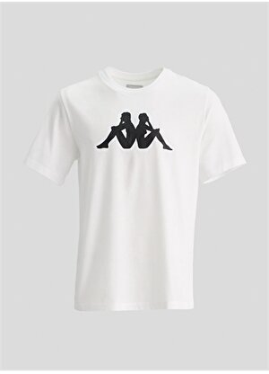 Kappa 331F7Cwa0V M Logo Zobi Bisiklet Yaka   Regular Fit Düz Beyaz Erkek T-Shirt