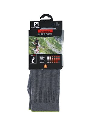 Salomon Gri Unisex Çorap LC1783300 ULTRA CREW DX+SX   