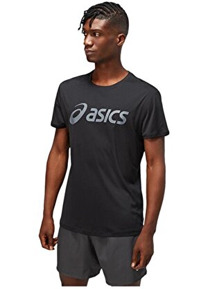 Asics 2011C334-002 Core O Yaka  Normal Kalıp Düz Siyah Erkek T-Shirt