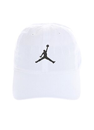 Nike Beyaz Erkek Çocuk Düz Şapka 9A0570-001 JAN CURVEBRIM ADJUSTABLE     
