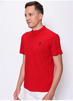 U.S. Polo Assn. V Yaka  Regular Fit  Kırmızı Erkek T-Shirt  -  SANCHOIY022