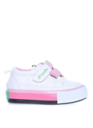 Benetton Beyaz - Pembe Bebek Yürüyüş Ayakkabısı BN-30445 177 