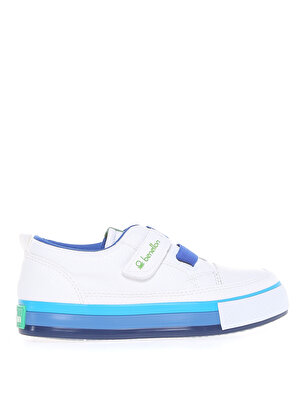 Benetton Beyaz - Mavi Erkek Çocuk Yürüyüş Ayakkabısı BN-30441 688 