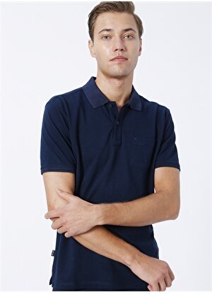 Pierre Cardin Polo Yaka Düz Lacivert Erkek Polo T-Shirt EARTH-R