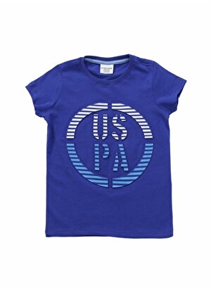 U.S. Polo Assn. Baskılı Mavi Erkek Çocuk T-Shirt PEKINKIDS VR212