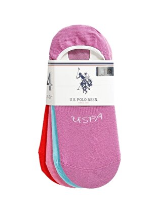 U.S. Polo Assn. Mor Kadın Çorap 4'LÜ PAKET