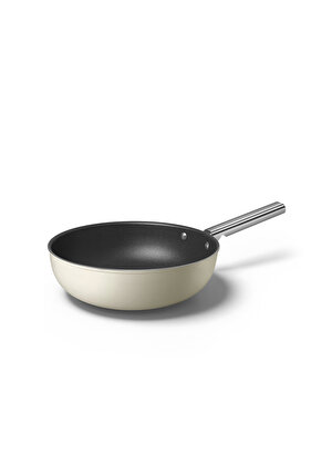 SMEG Cookware 50''S Style CKFW3001CRM Krem Wok Tava 30 cm