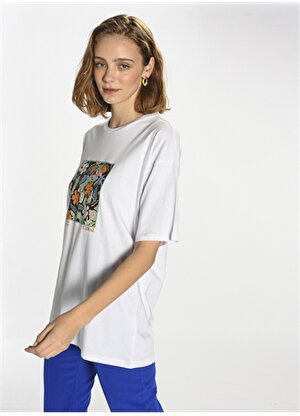 NGSTYLE Beyaz Kadın T-Shirt NGKSS22TS0021